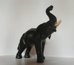 Éléphant en cuir noir 1960_70, Antiquités & Art, Enlèvement ou Envoi