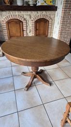 Houten tafel met 6 stoelen, Huis en Inrichting, Ophalen, 100 tot 150 cm, 50 tot 100 cm, Zo goed als nieuw