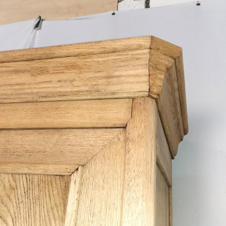 Hoge antieke Franse Louis Philippe linnenkast eik, Antiek en Kunst, Antiek | Meubels | Kasten, Ophalen