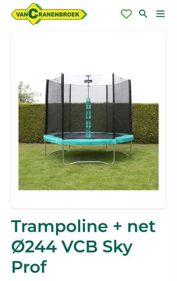 Trampoline Sky Prof 244cm, Enlèvement, Comme neuf
