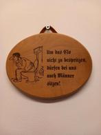 Houten wanddeco. WC, Ophalen