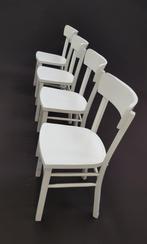 Toffe witte houten vintage stoelen, Huis en Inrichting, Ophalen, Gebruikt, Wit, Vier