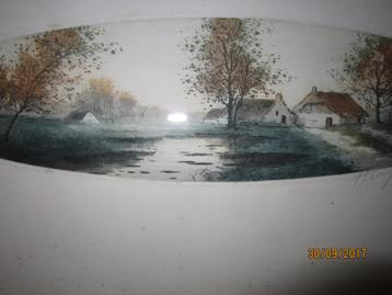 Dessin encre Huay paysage rupestre adam D  beschikbaar voor biedingen