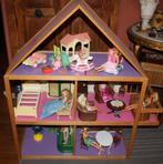 barbiehuis 3 met meubels en poppen, Enlèvement, Utilisé, Maison de poupées