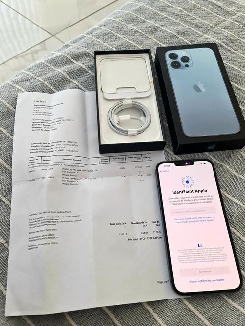 Iphone 13pro max 256go bleu (Facture), Telecommunicatie, Mobiele telefoons | Apple iPhone, Zo goed als nieuw, 256 GB, iPhone 13