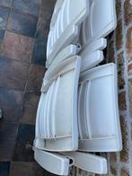 4 Hartman witte verstelbare tuinstoelen, Ophalen, Gebruikt, Kunststof, Verstelbaar