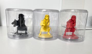 Kuifje - 3 Abdallah-figuren in verschillende kleuren 