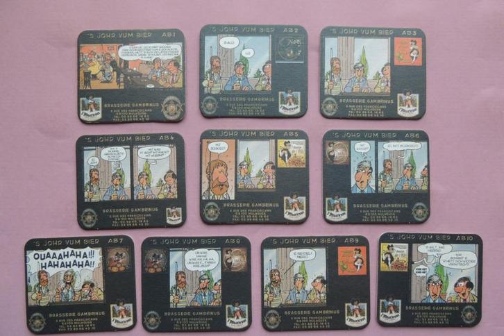 Bierviltjes van Carpentier en Malik, reeks AB, Hobby en Vrije tijd, Overige Hobby en Vrije tijd, Zo goed als nieuw, Ophalen of Verzenden