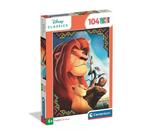 Lion King Puzzel - 104 stukjes - Clementoni, Kinderen en Baby's, Speelgoed | Kinderpuzzels, Ophalen of Verzenden, Meer dan 50 stukjes
