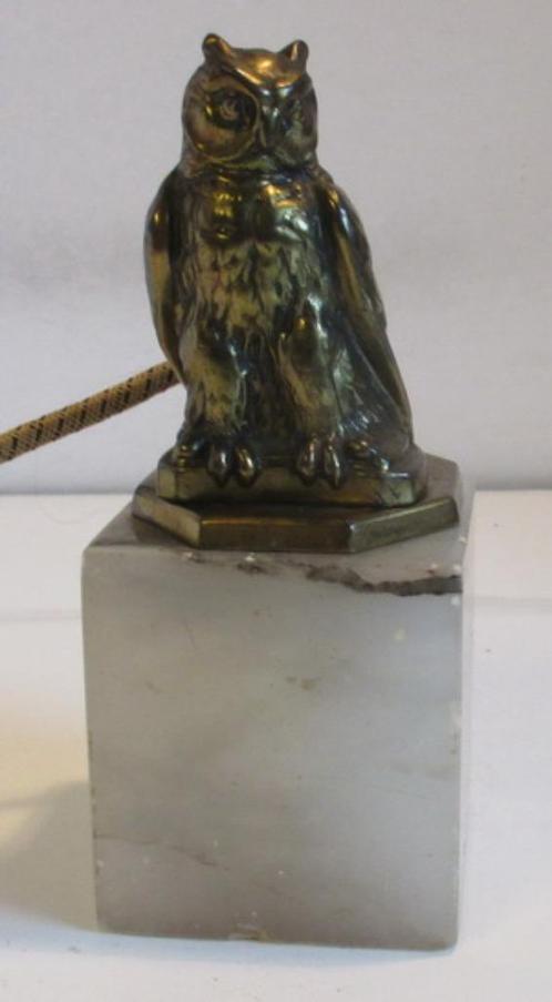 antieke sigarenaansteker bronzen uil voor op toog, Antiek en Kunst, Antiek | Brons en Koper, Verzenden