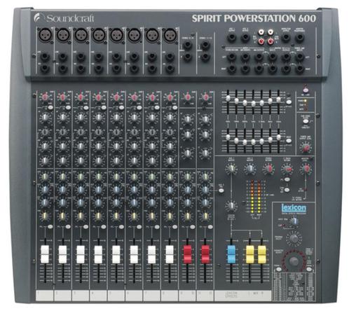 Soundcraft Powerstation 600 Gepowerde Mengtafel, Muziek en Instrumenten, Mengpanelen, Gebruikt, 5 tot 10 kanalen, Microfooningang