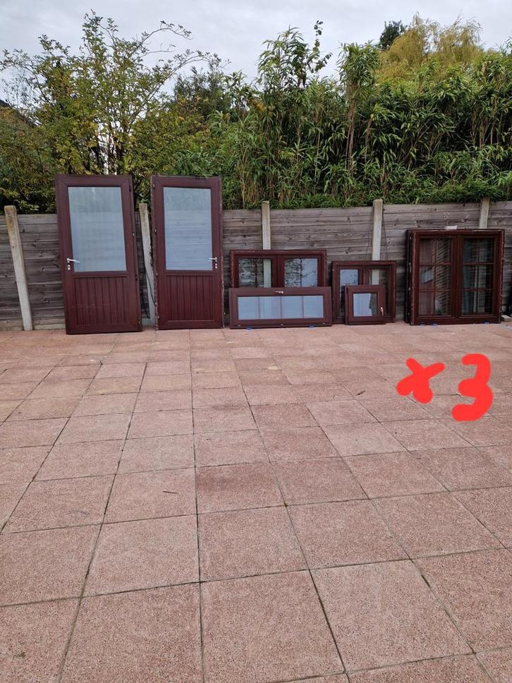 Pvc ramen ,deuren, Doe-het-zelf en Bouw, Deuren en Vliegenramen, Gebruikt, Overige typen, Glas, Kunststof, Schuifdeur, Ophalen