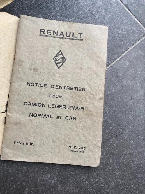 origineel onderhoud boekje camion ZYA_B van 1933 oldtimer, Auto diversen, Handleidingen en Instructieboekjes, Ophalen of Verzenden