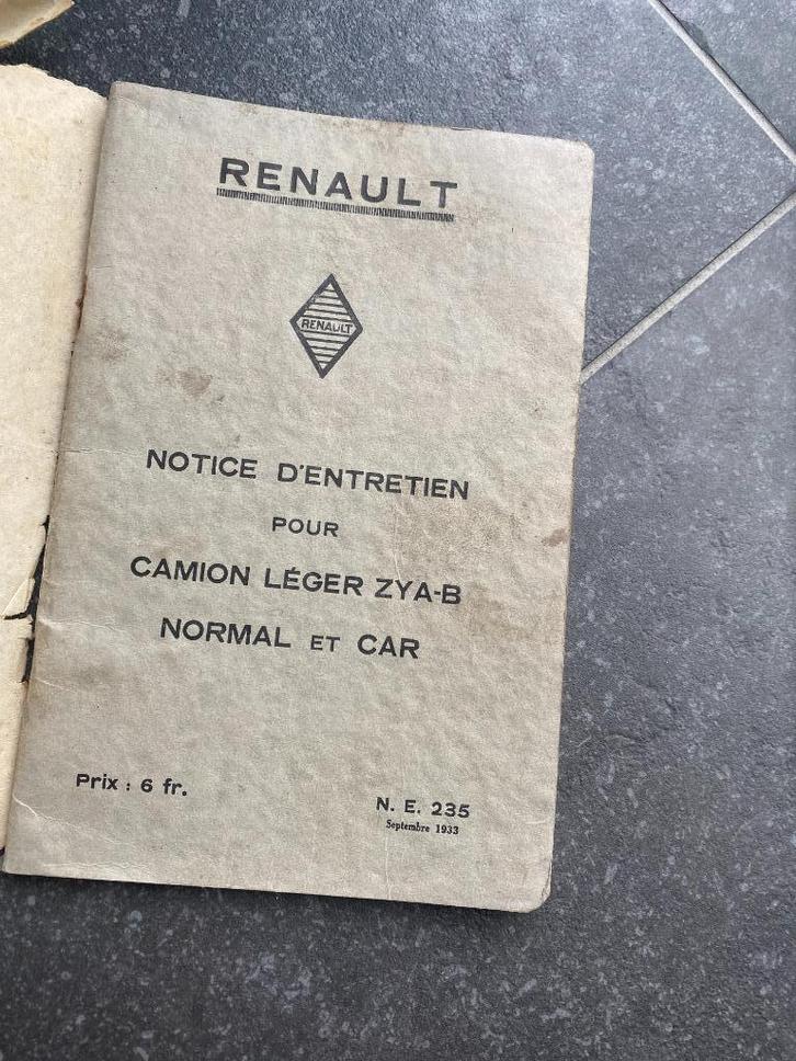 origineel onderhoud boekje camion ZYA_B van 1933 oldtimer, Auto diversen, Handleidingen en Instructieboekjes, Ophalen of Verzenden