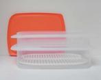 Tupperware « Stapelschaal Cool » 790 ml + 1,5 Liter - Oranje, Nieuw, Ophalen of Verzenden, Wit, Bus of Trommel