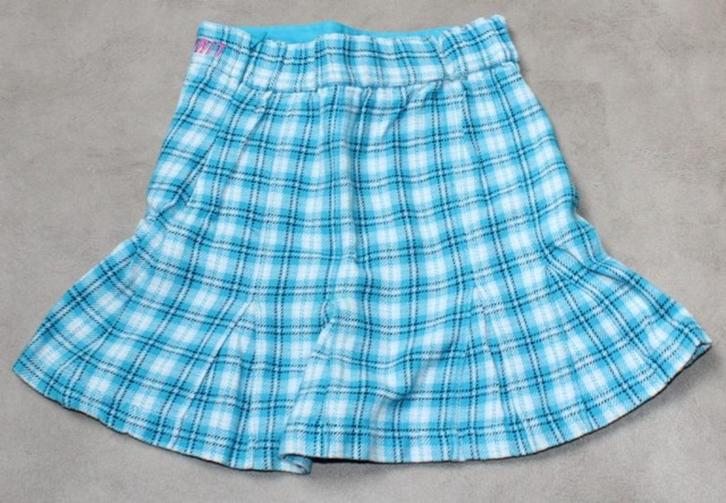 Geplooid rokje met felblauw ruitjespatroon – maat 110, Kinderen en Baby's, Kinderkleding | Maat 110, Zo goed als nieuw, Meisje