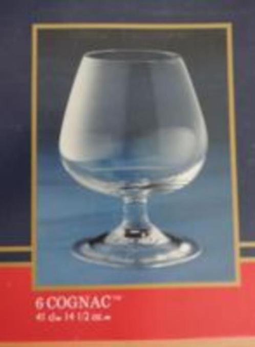 6 Cognacglazen Cristal d'Arques, Verzamelen, Porselein, Kristal en Bestek, Nieuw, Glas of Glazen, Kristal, Ophalen