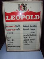 LEOPOLD RECLAMEBORD (voormalige Brusselse brouwerij), Verzamelen, Reclamebord, Gebruikt, Ophalen of Verzenden