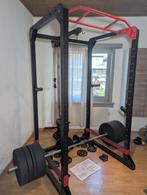 Squat Rack + alle accessoires! + 127.5kg bumperplates, Sport en Fitness, Fitnessmaterialen, Ophalen, Zo goed als nieuw