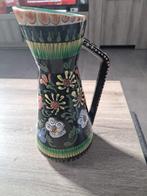 Pichet en céramique noir fleuri H Bequet, Antiek en Kunst, Antiek | Keramiek en Aardewerk, Ophalen of Verzenden