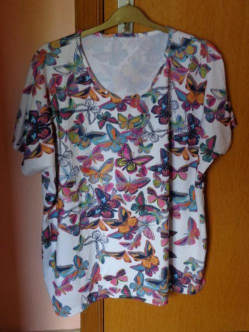 T Shirt met vlinders (maat 50/52) Meyermode (nieuw), Kleding | Dames, T-shirts, Nieuw, Maat 46/48 (XL) of groter, Korte mouw, Ophalen of Verzenden