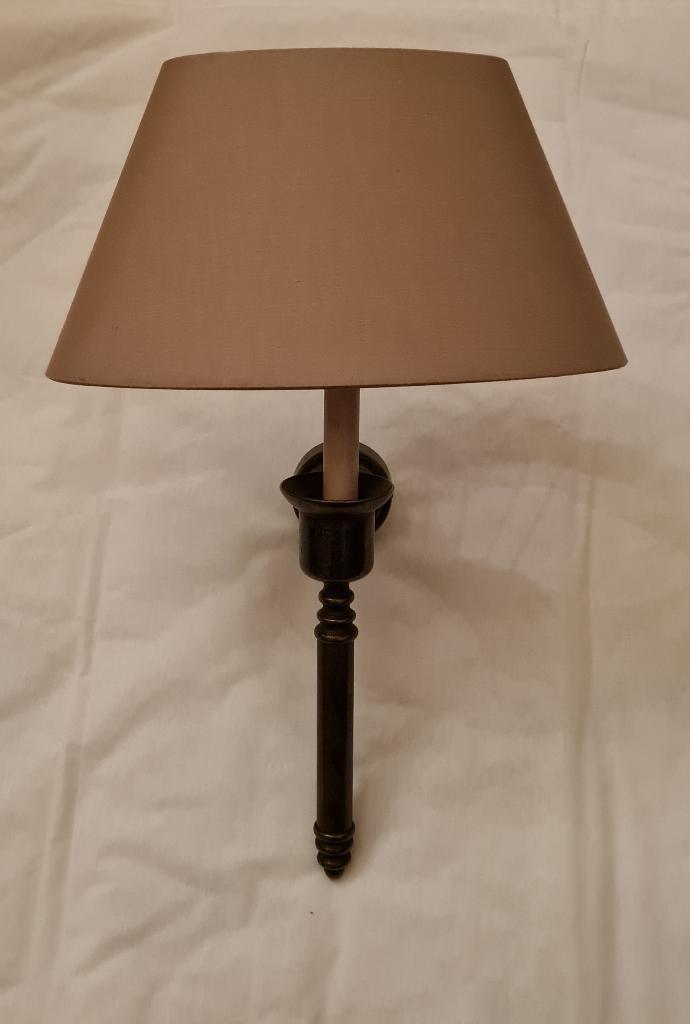 Grande lampe torche avec abat-jour en coton, Maison & Meubles, Lampes | Appliques, Neuf, Métal, Tissus, Enlèvement ou Envoi