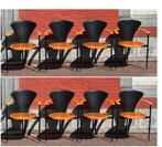 4 stoelen van de beroemde Italiaanse ontwerper Arrben., Ophalen, Arrben, Zwart, Vier