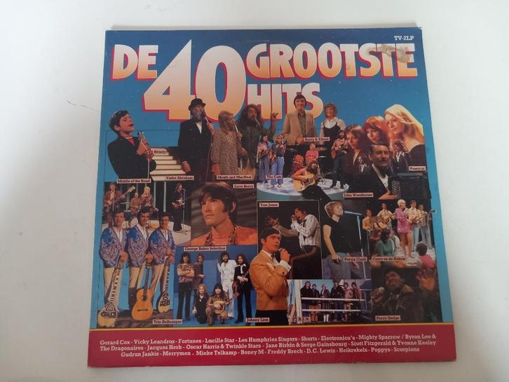 Vinyl 2LP 40 grootste hits Pop Nederlandstalig Schlager Rock, Cd's en Dvd's, Vinyl | Nederlandstalig, Pop, 12 inch, Ophalen of Verzenden