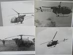4 grote foto,s Helicopters Alouette II Belgisch leger, Verzamelen, Verzenden, Luchtmacht, Foto of Poster