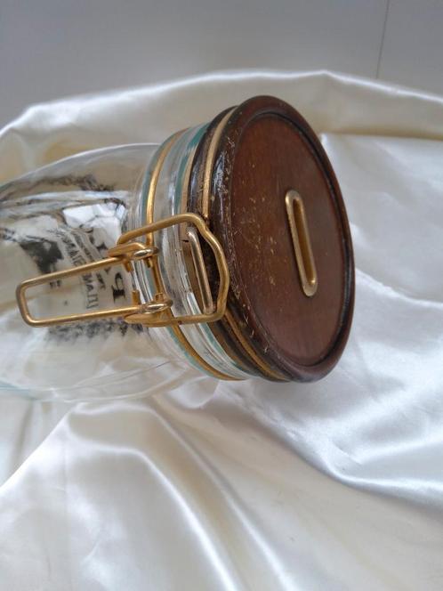Grote glazen vintage spaarpot. Hoogte: 25 cm., Verzamelen, Spaarpotten, Gebruikt, Ophalen of Verzenden