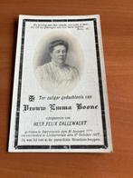 Rouwkaart E.Boone  Swevezeele 1870 + Lichtervelde 1917, Collections, Images pieuses & Faire-part, Carte de condoléances, Envoi