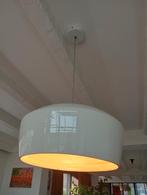 Hanglamp, ivoorkleur en naturel bamboe. Doorsnee is 38cm., Enlèvement ou Envoi, Comme neuf