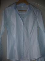 Wit dameshemd met lichtblauwe strepen maat 34 of XS, Taille 34 (XS) ou plus petite, Bleu, H&M, Enlèvement ou Envoi
