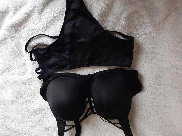 Marlies Dekkers Leading Strings 80E en XL ZGAN, Kleding | Dames, Ondergoed en Lingerie, Setje, Zwart, Verzenden
