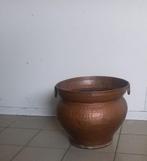 Authentieke, koperen pot - bloempot, Antiek en Kunst, Antiek | Brons en Koper, Ophalen of Verzenden