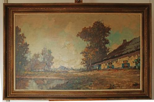 Langgevelboerderij aan het Ven van H.J.Pauwels, Antiek en Kunst, Kunst | Schilderijen | Klassiek, Ophalen
