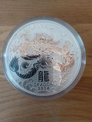 Lunar Dragon kilomunt zilver 1 kg - Silver Coin 1 kg