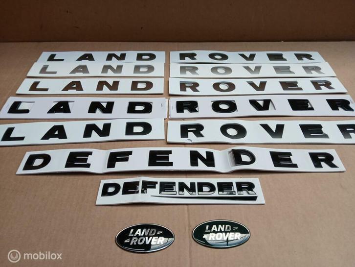Logo LAND ROVER DEFENDER letters motorkap achterklep, Auto-onderdelen, Klein materiaal, Nieuw, Ophalen of Verzenden