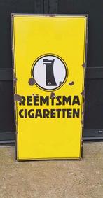 Groot emaille reclamebord Reemtsma Cigaretten., Ophalen, Gebruikt, Reclamebord