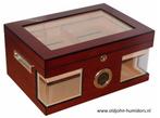 HUMIDOR "WOOD WONDERFUL" DIGITALE HYGROMETER 125 SIGAREN h08, Verzamelen, Rookartikelen, Aanstekers en Luciferdoosjes, Verzenden