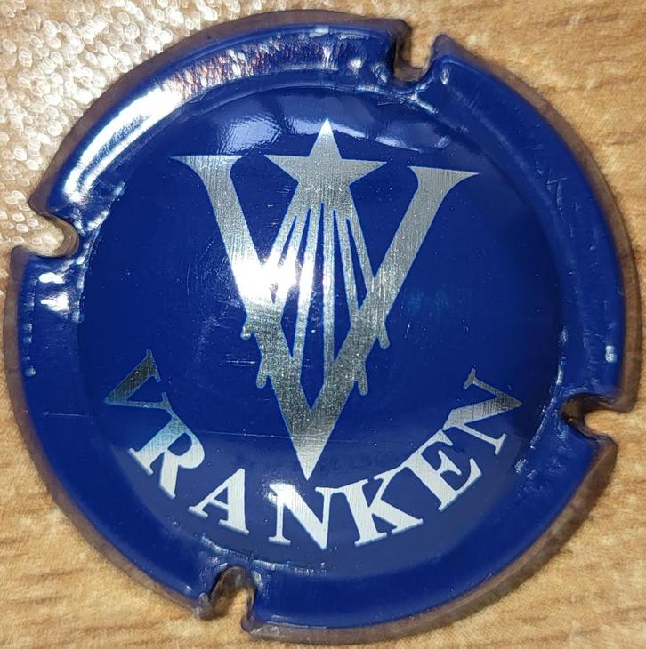 Capsule Champagne VRANKEN bleu & argent nr.18b, Collections, Vins, Neuf, Champagne, France, Enlèvement ou Envoi