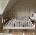 Wit bed 160 cm breed, Huis en Inrichting, Slaapkamer | Bedden, Ophalen, Gebruikt, Wit, Tweepersoons