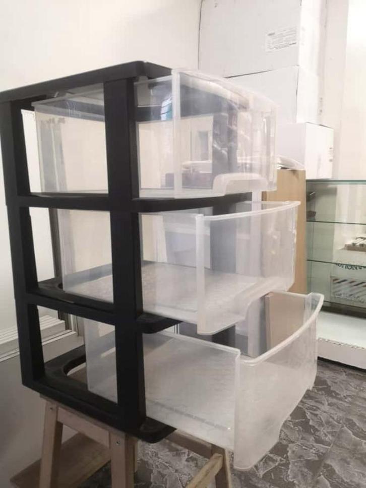 Lot de tours de rangement plastique – en bon état, Huis en Inrichting, Kasten | Lockerkasten, Gebruikt, Ophalen