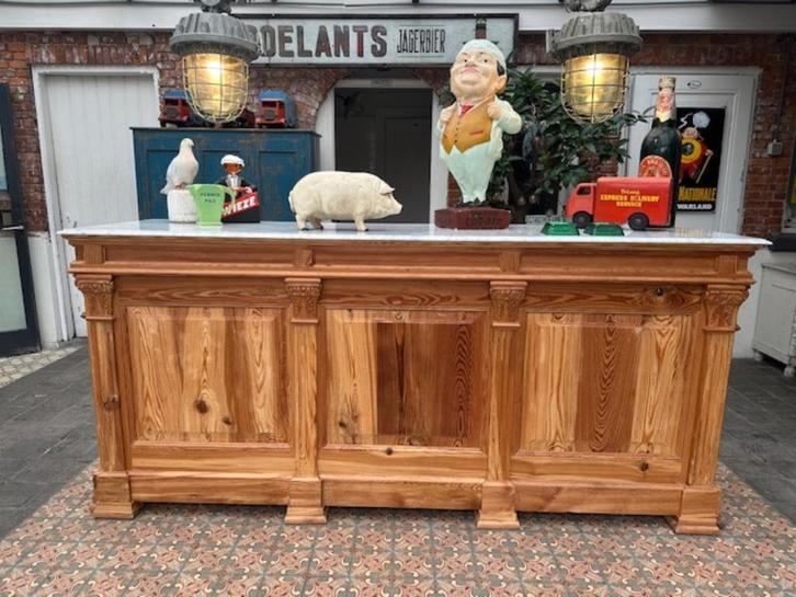 antieke oude bar toog balie toonbank winkelbalie marmer hout, Huis en Inrichting, Barren, Ophalen