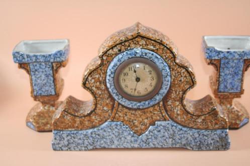 Art deco schouwgarnituur, Antiek en Kunst, Antiek | Klokken, Ophalen of Verzenden