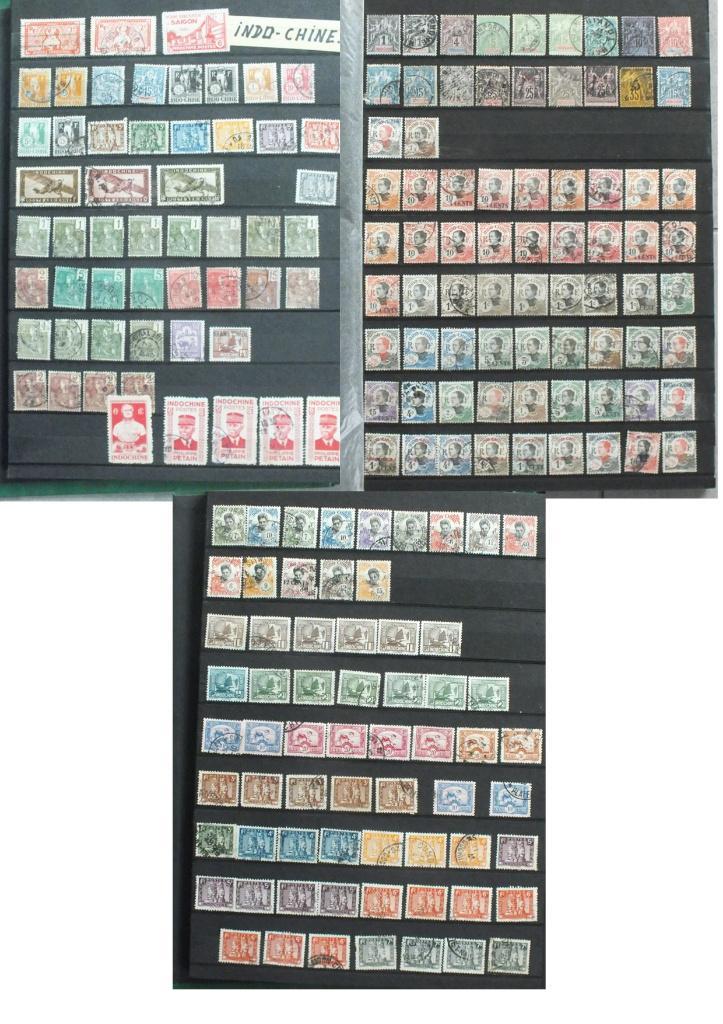 INDO CHINE- mooi uitzoeklot - koloniaal tijdperk, Postzegels en Munten, Postzegels | Azië, Gestempeld, Zuidoost-Azië, Verzenden