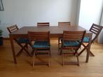 Uitschuifbare tafel + 6 stoelen Ikea, Huis en Inrichting, Tafels | Eettafels, Ophalen, 50 tot 100 cm, Zo goed als nieuw, Vijf personen of meer