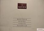 Handboek Rover Montego 2,0 Diesel AKM6390 (Engelstalig), Ophalen of Verzenden
