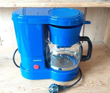Cafetière électrique  bleue SEVERIN - vintage, Electroménager, Café moulu, Enlèvement ou Envoi, Utilisé, 4 à 10 tasses