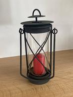 Vintage kandelaar metaal/glas voor 10 euro, Antiek en Kunst, Ophalen of Verzenden, Glas